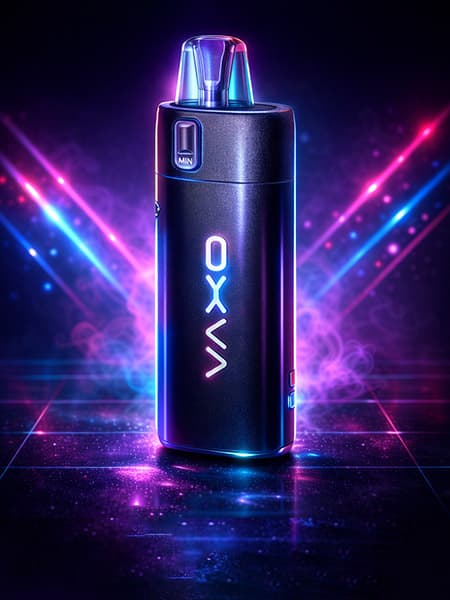 Startkit för e-juice vaping system i neonljus