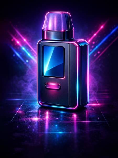 Startkit för pod-system och vaping i neonljus
