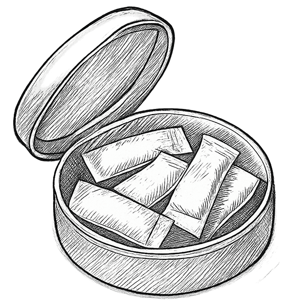 Vitt snus illustration