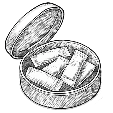 Vitt snus illustration
