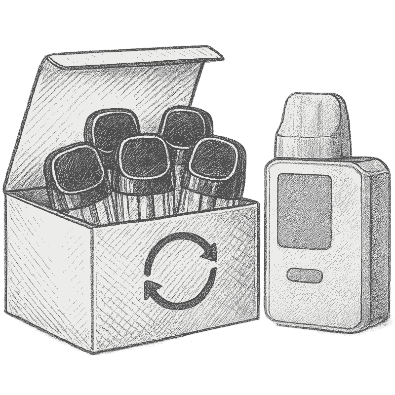 Prenumerationer på pods och nikotinprodukter