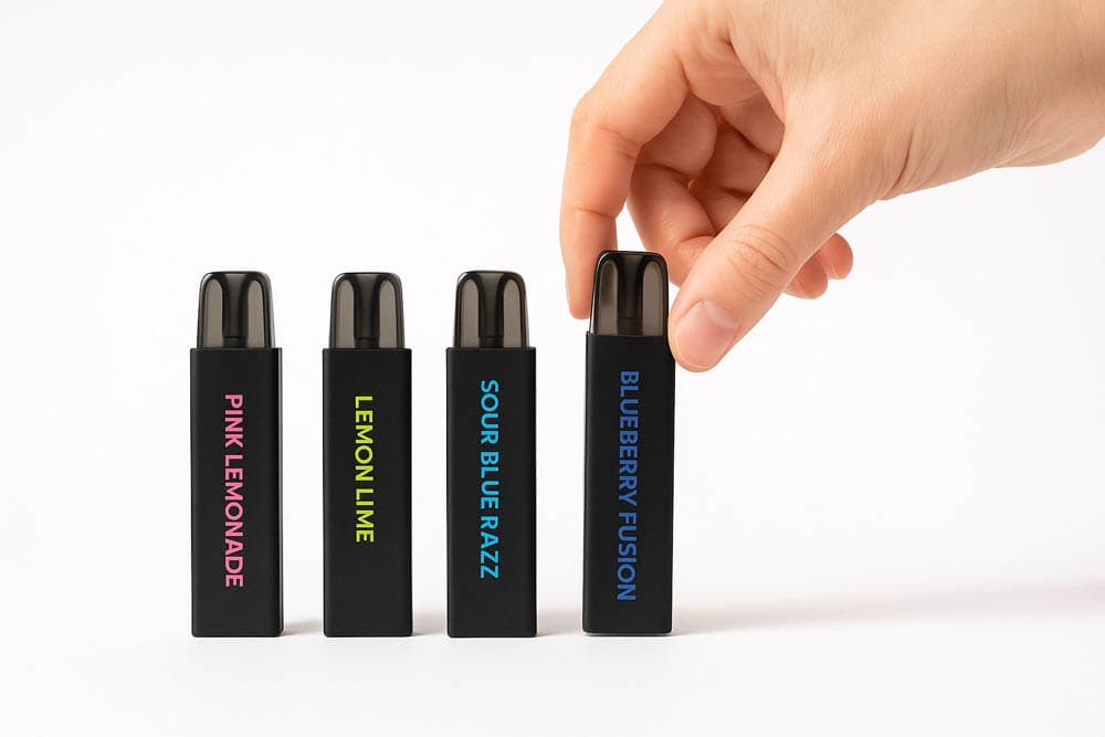 Prefilled pods in different flavors