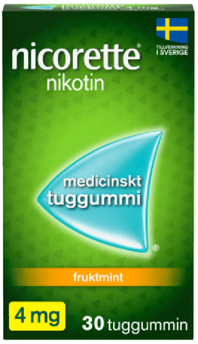 Nicorette Fruktmint, nikotintuggummi 4mg, 30st