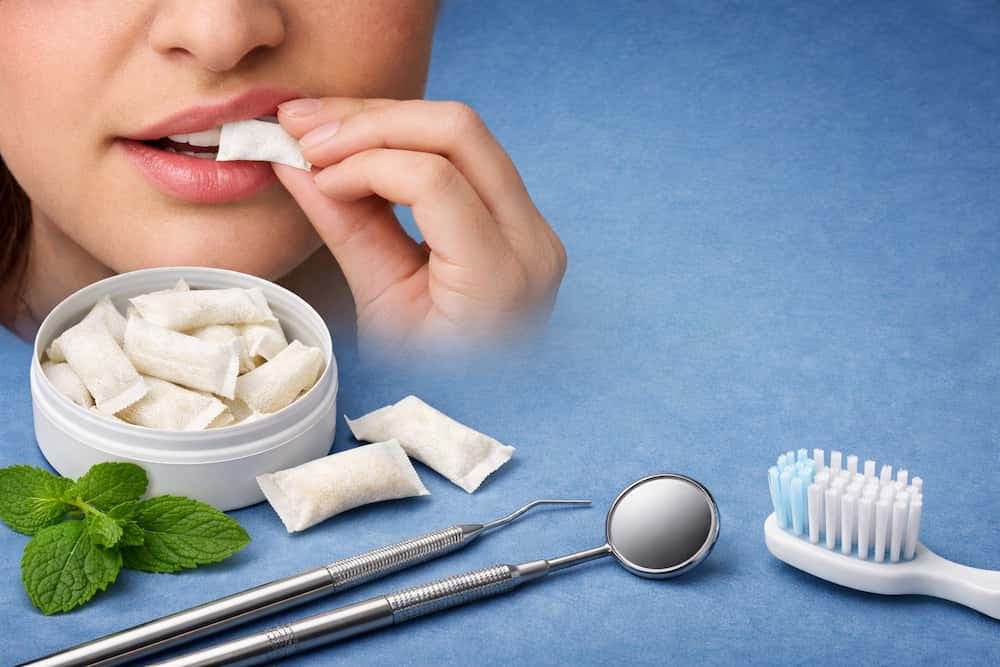 vitt snus prillor och munvård