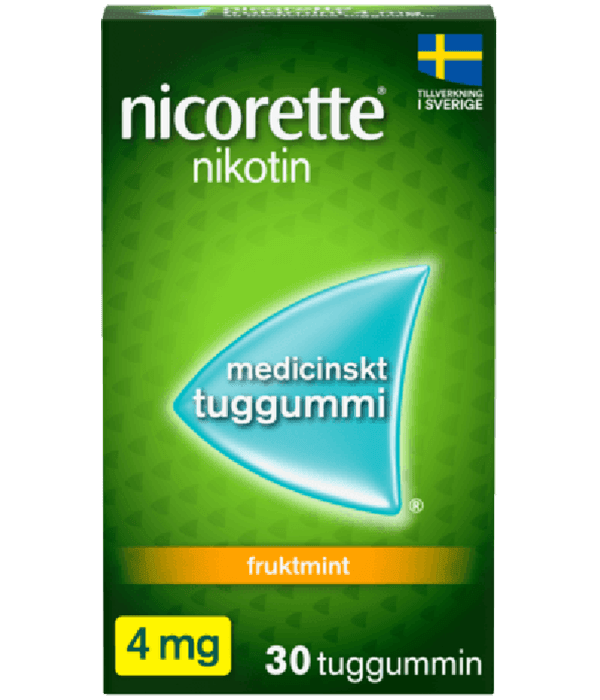 Nicorette Fruktmint, nikotintuggummi 4mg, 30st