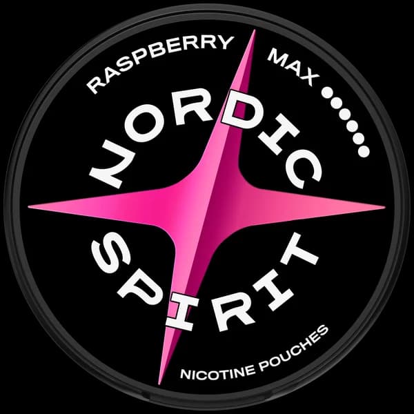 Nordic Spirit Raspberry Max 16,8mg – dosa framifrån