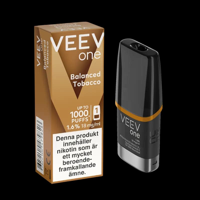 Veev ONE Pod Balanced Tobacco 18mg – pod och förpackning