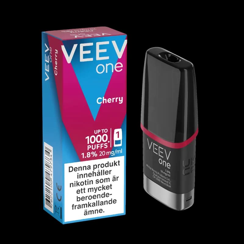 Veev ONE Pod Cherry 20mg – pod och förpackning