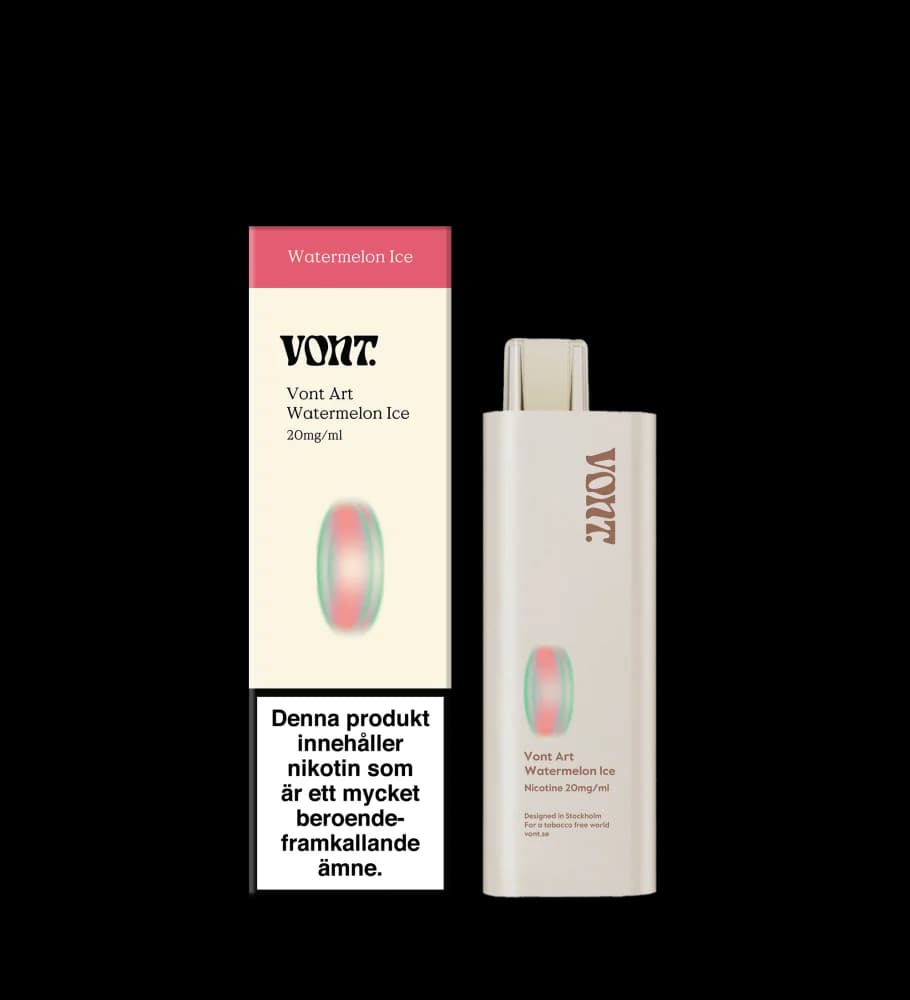 Vont Art Watermelon Ice 20mg – engångsvape med förpackning.