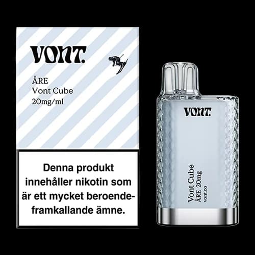 Vont Cube Åre 20mg – engångsvape med förpackning.