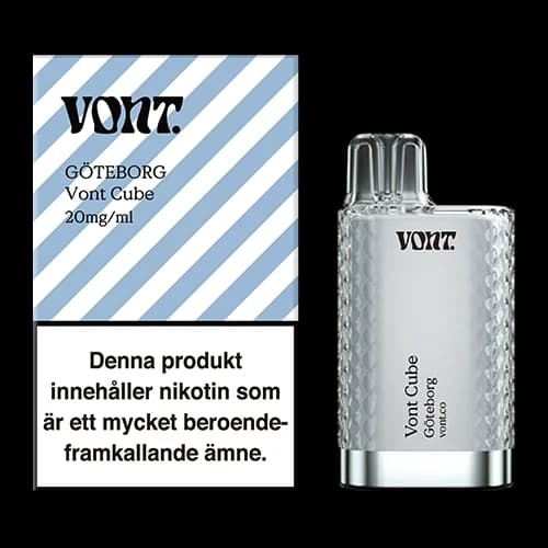 Vont Cube Göteborg 20mg – engångsvape med förpackning.