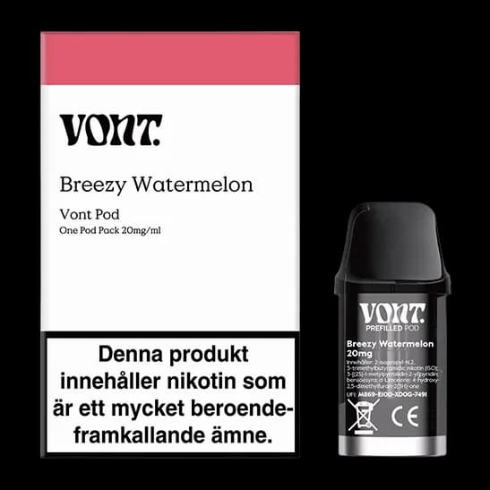 Vont POD Breezy Watermelon 20mg – pod och förpackning
