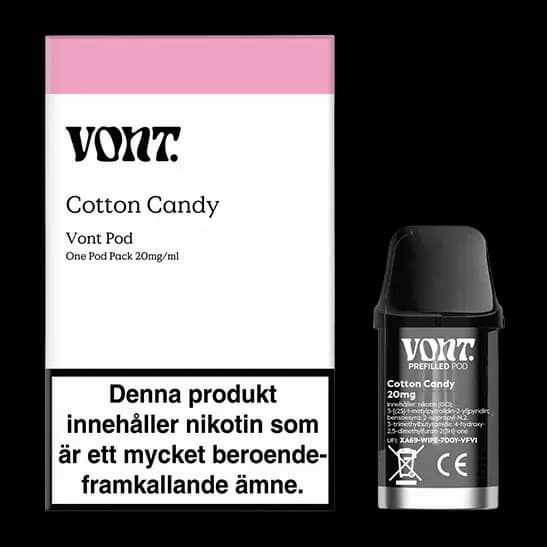 Vont POD Cotton Candy 20mg – pod och förpackning