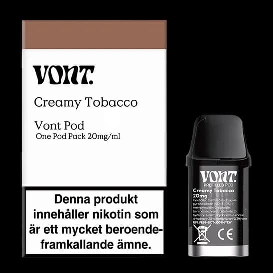 Vont POD Creamy Tobacco 20mg – pod och förpackning